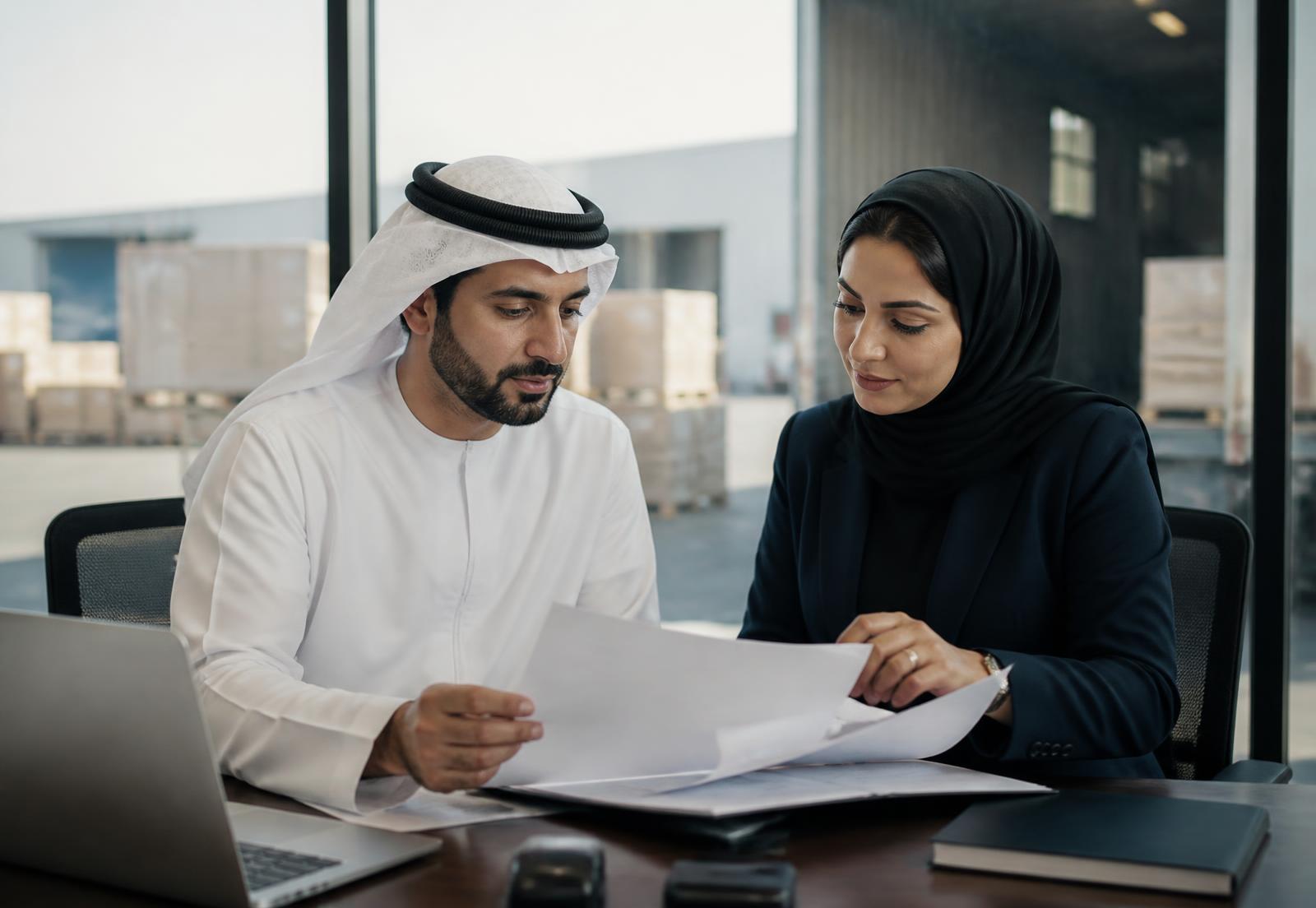 Trading and distribution team at work in the UAE